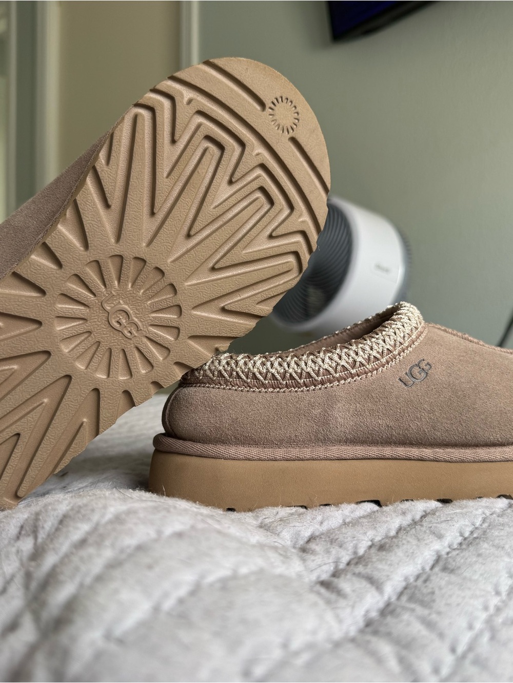 UGG Women's Suede Slip-On Slippers in Caribou W6